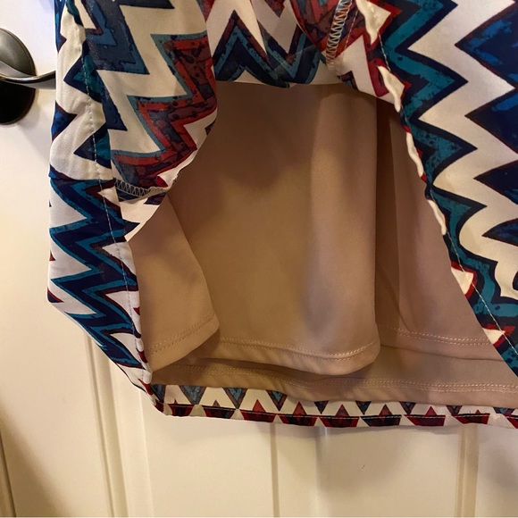 Double Lined Business Casual Striped Dress - Picture 3 of 6